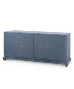 Bungalow 5 New Arrivals Meredith Extra Large 4 Door Cabinet Navy Blue