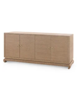 Bungalow 5 New Arrivals Meredith Extra Large 4 Door Cabinet Brown