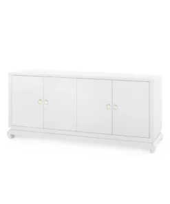 Bungalow 5 New Arrivals Meredith Extra Large 4 Door Cabinet White