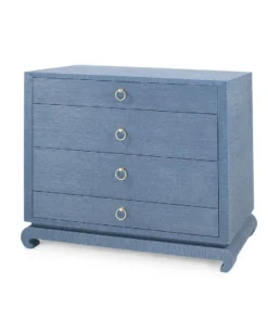 Bungalow 5 Ming Large 4 Drawer Chest Navy Blue