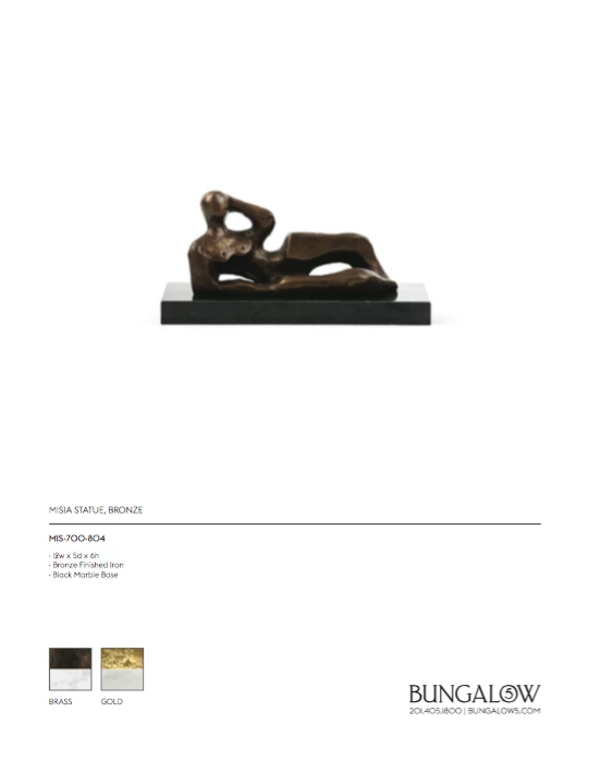 Bungalow 5 Misia Statue Gold 8 Bungalow 5 Misia Statue Gold