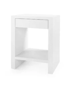 Bungalow 5 Morgan 1 Drawer Side Table White