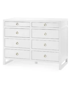 Bungalow 5 Newton Large 8 Drawer Chest White New Arrivals