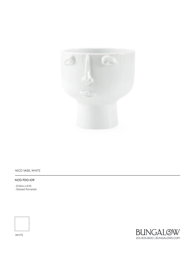 Bungalow 5 Nico Vase White New Arrivals 12 Bungalow 5 Nico Vase White New Arrivals
