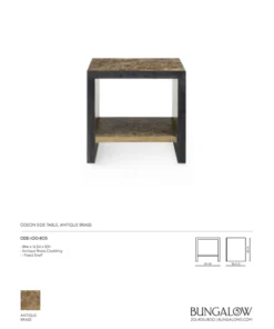 Bungalow 5 New Arrivals Odeon Side Table Antique Brass