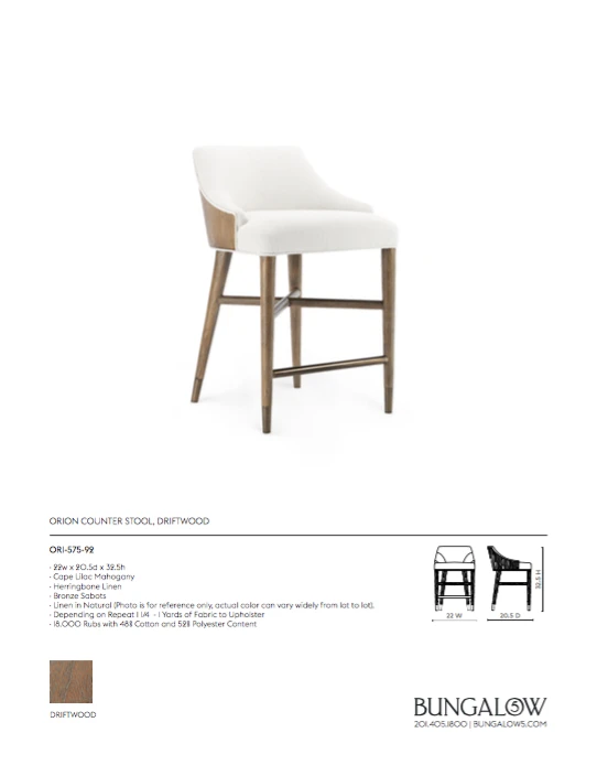Bungalow 5 New Arrivals Orion Counter Stool 5 Bungalow 5 New Arrivals Orion Counter Stool