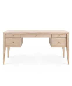 Bungalow 5 Paola Desk Bleached Cerused Oak