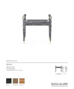 Bungalow 5 Paris Bench Black New Arrivals 11 Bungalow 5 Paris Bench Black New Arrivals