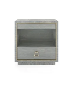 Bungalow 5 New Arrivals Parker 2 Drawer Side Table Slate Blue Lacquered Grasscloth 12 Bungalow 5 New Arrivals Parker 2 Drawer Side Table Slate Blue Lacquered Grasscloth