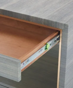 Bungalow 5 New Arrivals Parker 2 Drawer Side Table Slate Blue Lacquered Grasscloth 18 Bungalow 5 New Arrivals Parker 2 Drawer Side Table Slate Blue Lacquered Grasscloth