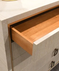 Bungalow 5 New Arrivals Parker Large 5 Drawer Chest Silver Lacquered Grasscloth 10 Bungalow 5 New Arrivals Parker Large 5 Drawer Chest Silver Lacquered Grasscloth