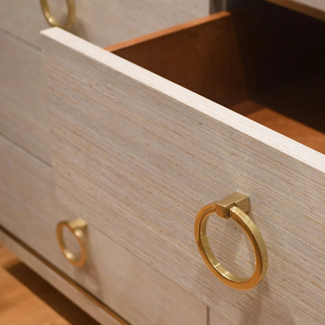 Bungalow 5 Parker Extra Large 9 Drawer Chest Silver Lacquered Grasscloth 8 Bungalow 5 Parker Extra Large 9 Drawer Chest Silver Lacquered Grasscloth