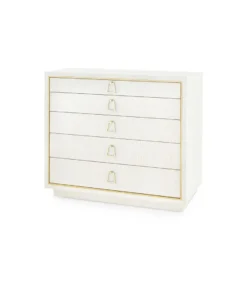 Bungalow 5 Parker Large 5 Drawer Chest Light Natural New Arrivals