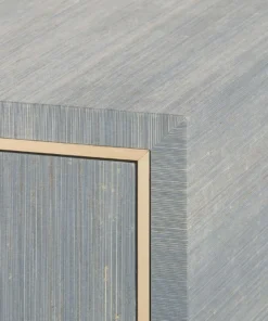 Bungalow 5 Parker Large 5 Drawer Chest Slate Blue Lacquered Grasscloth 16 Bungalow 5 Parker Large 5 Drawer Chest Slate Blue Lacquered Grasscloth