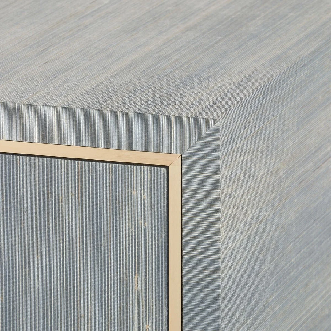 Bungalow 5 Parker Large 5 Drawer Chest Slate Blue Lacquered Grasscloth 7 Bungalow 5 Parker Large 5 Drawer Chest Slate Blue Lacquered Grasscloth