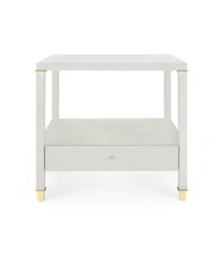 Bungalow 5 New Arrivals Pascal 1 Drawer Side Table Silver