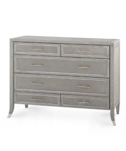 Bungalow 5 New Arrivals Paulina Large 6 Drawer Gray