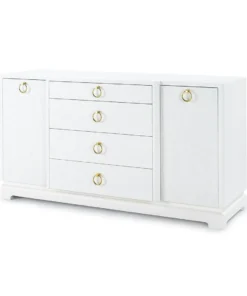 Bungalow 5 New Arrivals Pavel 4 Drawer 2 Door Cabinet White
