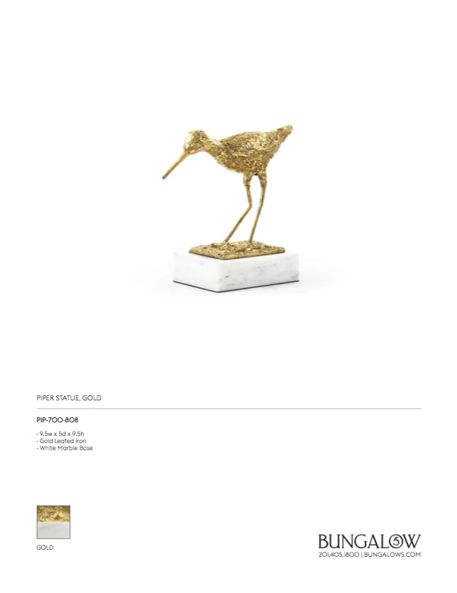 Bungalow 5 New Arrivals Piper Statue Gold 4 Bungalow 5 New Arrivals Piper Statue Gold