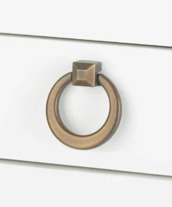 Bungalow 5 Polo 1 Drawer Side Table Grasscloth And White Lacquer New Arrivals