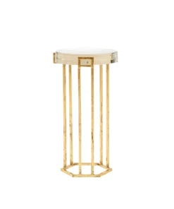 Bungalow 5 New Arrivals Prism Round Side Table Gold