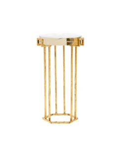 Bungalow 5 New Arrivals Prism Round Side Table Gold