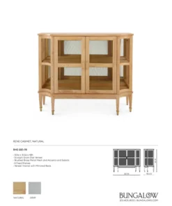 Bungalow 5 New Arrivals Rene Cabinet Natural Cerused Oak