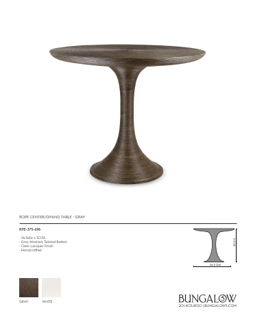 Bungalow 5 New Arrivals Rope Center Table Gray 9 Bungalow 5 New Arrivals Rope Center Table Gray