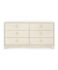 Bungalow 5 Stanford Extra Large 6 Drawer Chest Blanched Oak New Arrivals