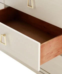 Bungalow 5 Stanford Extra Large 6 Drawer Chest Blanched Oak New Arrivals