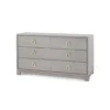 Bungalow 5 Stanford Extra Large 6 Drawer Chest Taupe Gray New Arrivals