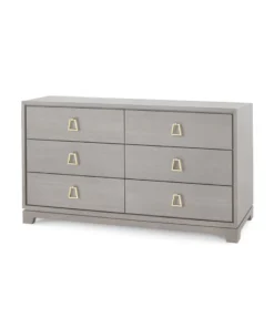 Bungalow 5 Stanford Extra Large 6 Drawer Chest Taupe Gray New Arrivals
