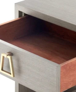 Bungalow 5 Stanford 1 Drawer Side Table Taupe Gray