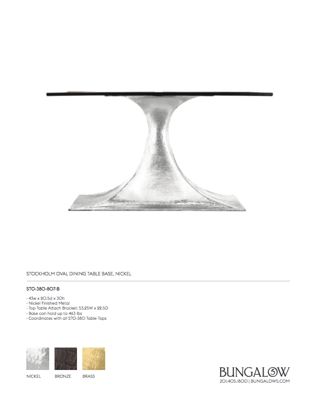 Bungalow 5 Stockholm Oval Dining Table Nickel New Arrivals 8 Bungalow 5 Stockholm Oval Dining Table Nickel New Arrivals