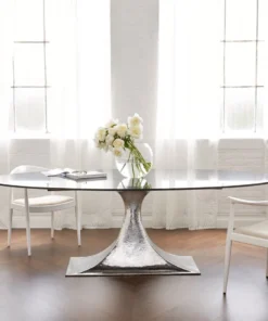 Bungalow 5 Stockholm Oval Dining Table Nickel New Arrivals