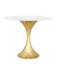 Bungalow 5 Stockholm Center Round Table Brass With White Marble Top New Arrivals