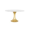 Bungalow 5 New Arrivals Stockholm Round Dining Table Brass And White Marble