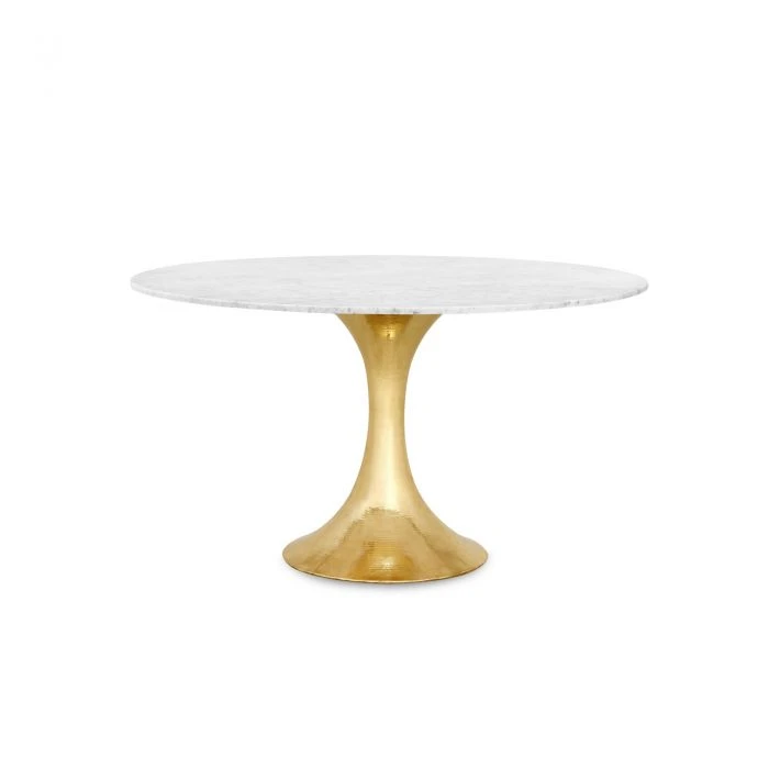 Bungalow 5 New Arrivals Stockholm Round Dining Table Brass And White Marble 1 Bungalow 5 New Arrivals Stockholm Round Dining Table Brass And White Marble