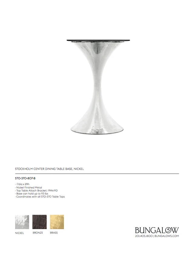 Bungalow 5 New Arrivals Stockholm Round Dining Table Nickel And White Marble 9 Bungalow 5 New Arrivals Stockholm Round Dining Table Nickel And White Marble