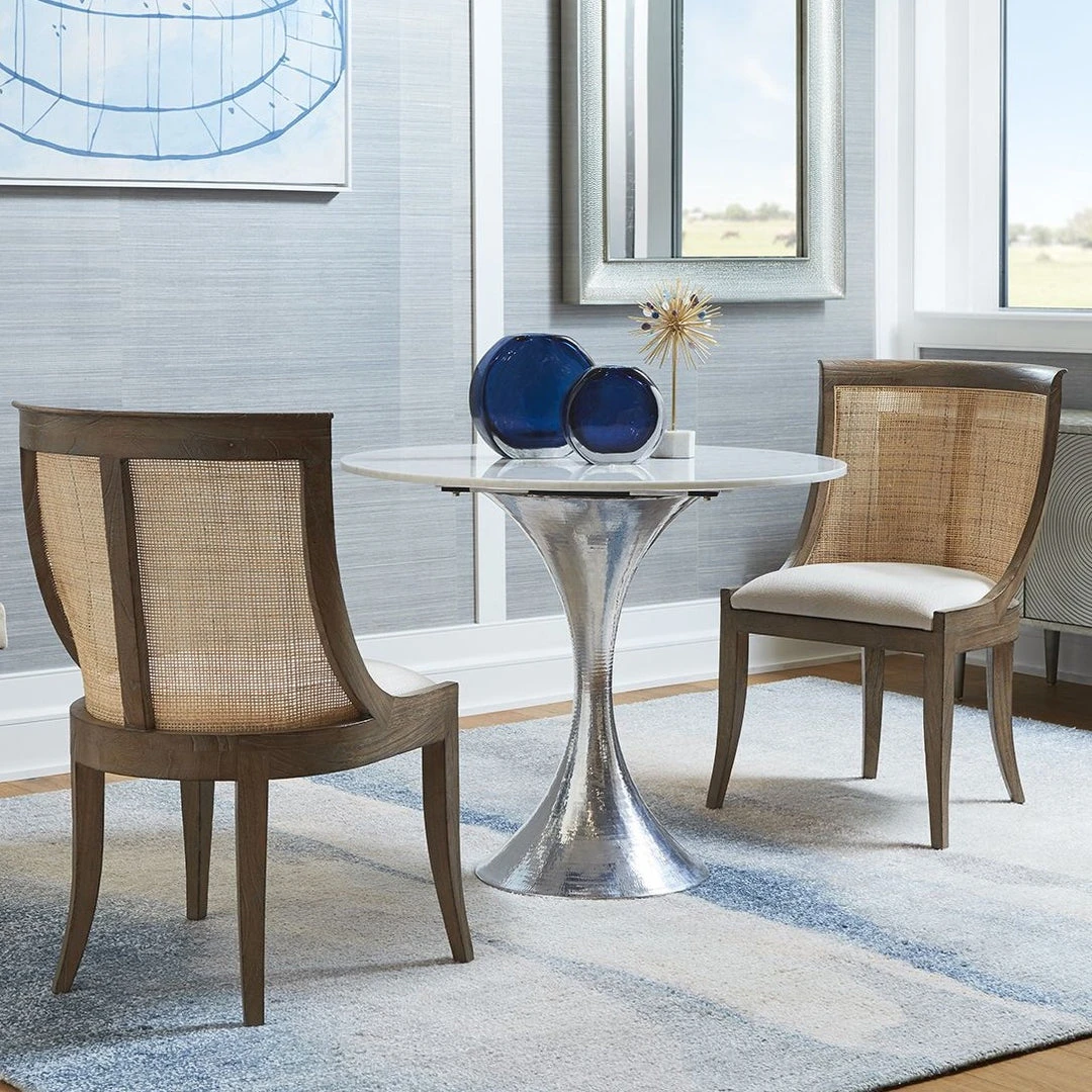 Bungalow 5 New Arrivals Stockholm Center Round Table Nickel With White Marble Top 3 Bungalow 5 New Arrivals Stockholm Center Round Table Nickel With White Marble Top