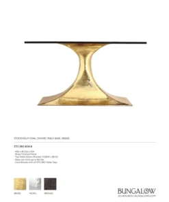 Bungalow 5 Stockholm Oval Dining Table Gold