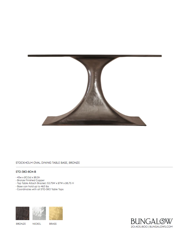 Bungalow 5 New Arrivals Stockholm Oval Dining Table Bronze 6 Bungalow 5 New Arrivals Stockholm Oval Dining Table Bronze