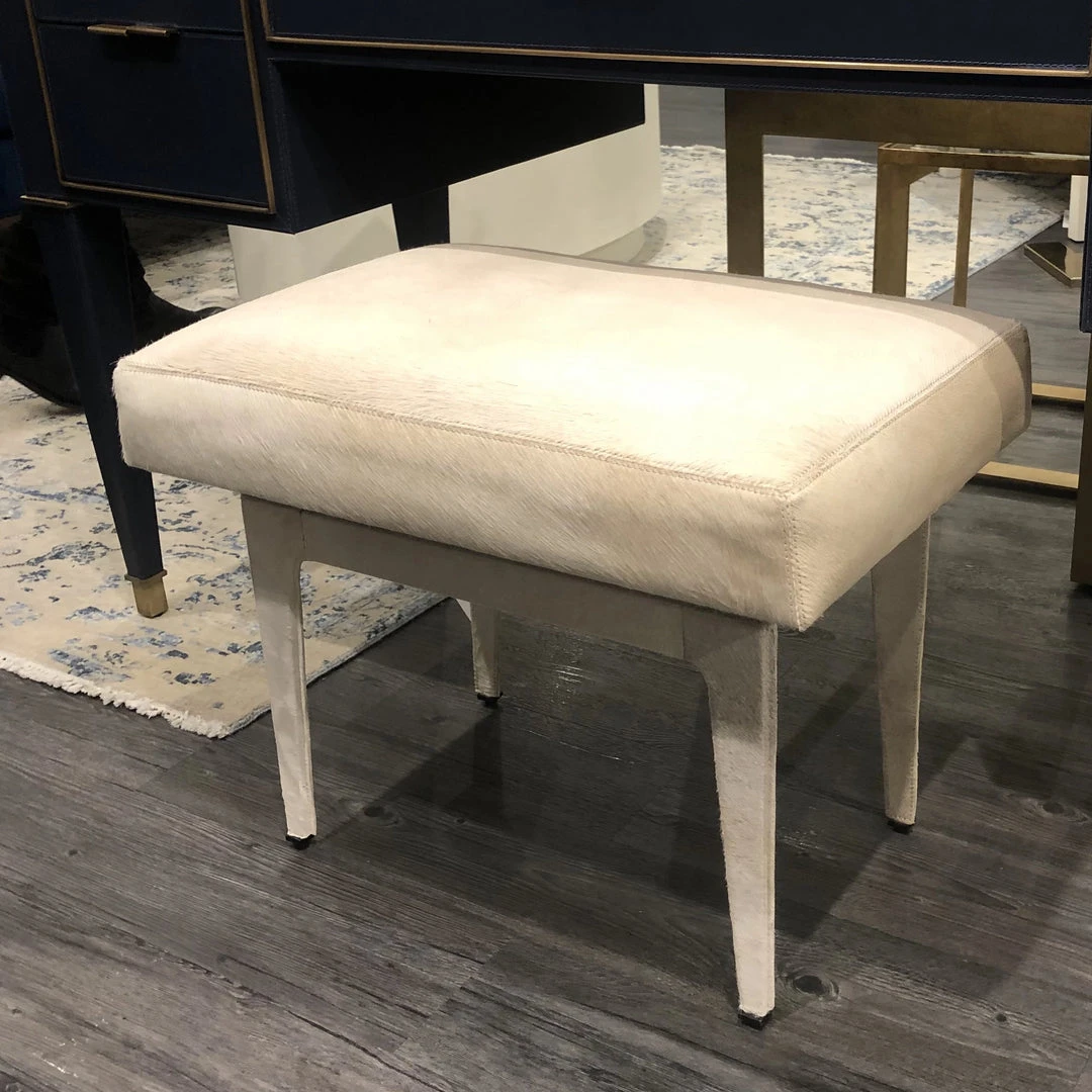 Bungalow 5 New Arrivals Winston Stool White Hide 6 Bungalow 5 New Arrivals Winston Stool White Hide