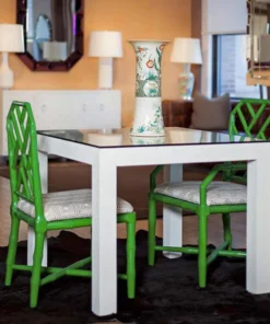 Bungalow 5 New Arrivals Valentina Grasscloth Game Table White 11 Bungalow 5 New Arrivals Valentina Grasscloth Game Table White