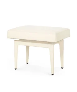 Bungalow 5 New Arrivals Winston Stool Ivory Leather