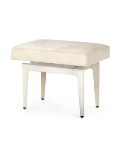 Bungalow 5 New Arrivals Winston Stool White Hide