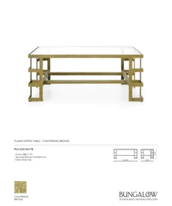 Bungalow 5 New Arrivals Plano Coffee Table Champagne Bronze