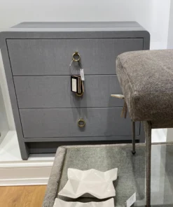 Bungalow 5 Bryant Linen 3 Drawer Side Table Gray New Arrivals 16 Bungalow 5 Bryant Linen 3 Drawer Side Table Gray New Arrivals