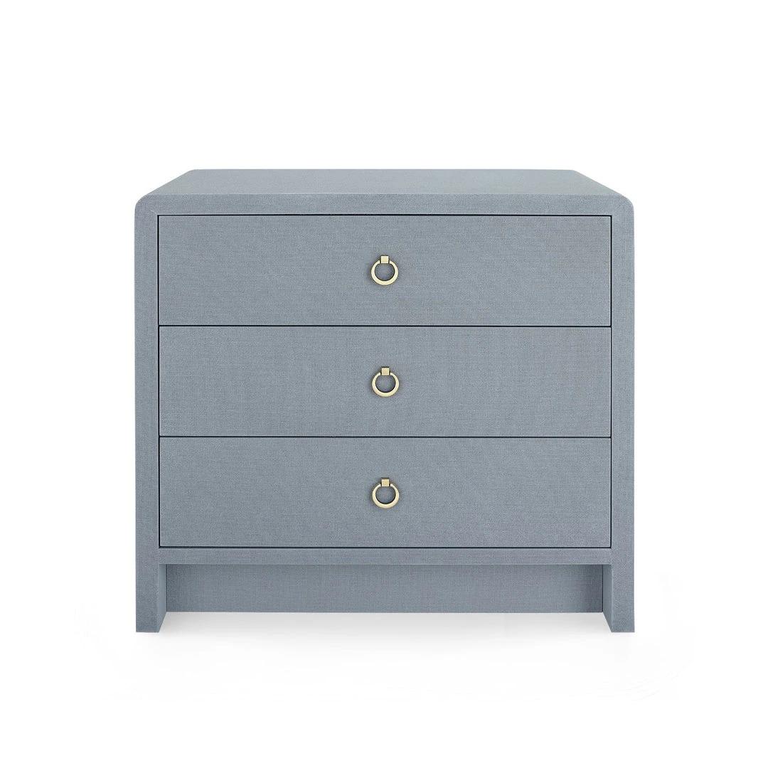 Bungalow 5 Bryant Linen 3 Drawer Side Table Gray New Arrivals 6 Bungalow 5 Bryant Linen 3 Drawer Side Table Gray New Arrivals