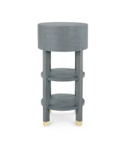 Bungalow 5 New Arrivals Claudette One Drawer Round Side Table Gray 17 Bungalow 5 New Arrivals Claudette One Drawer Round Side Table Gray
